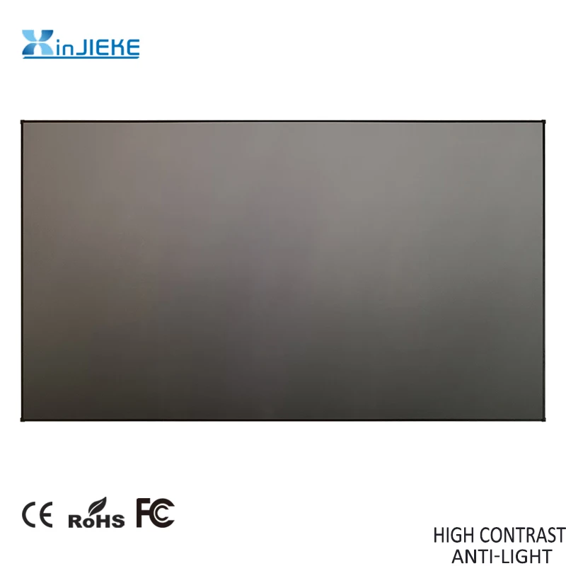 
100inch 16:9 long throw ALR home theater black diamond projector screen fixed frame projection screen 