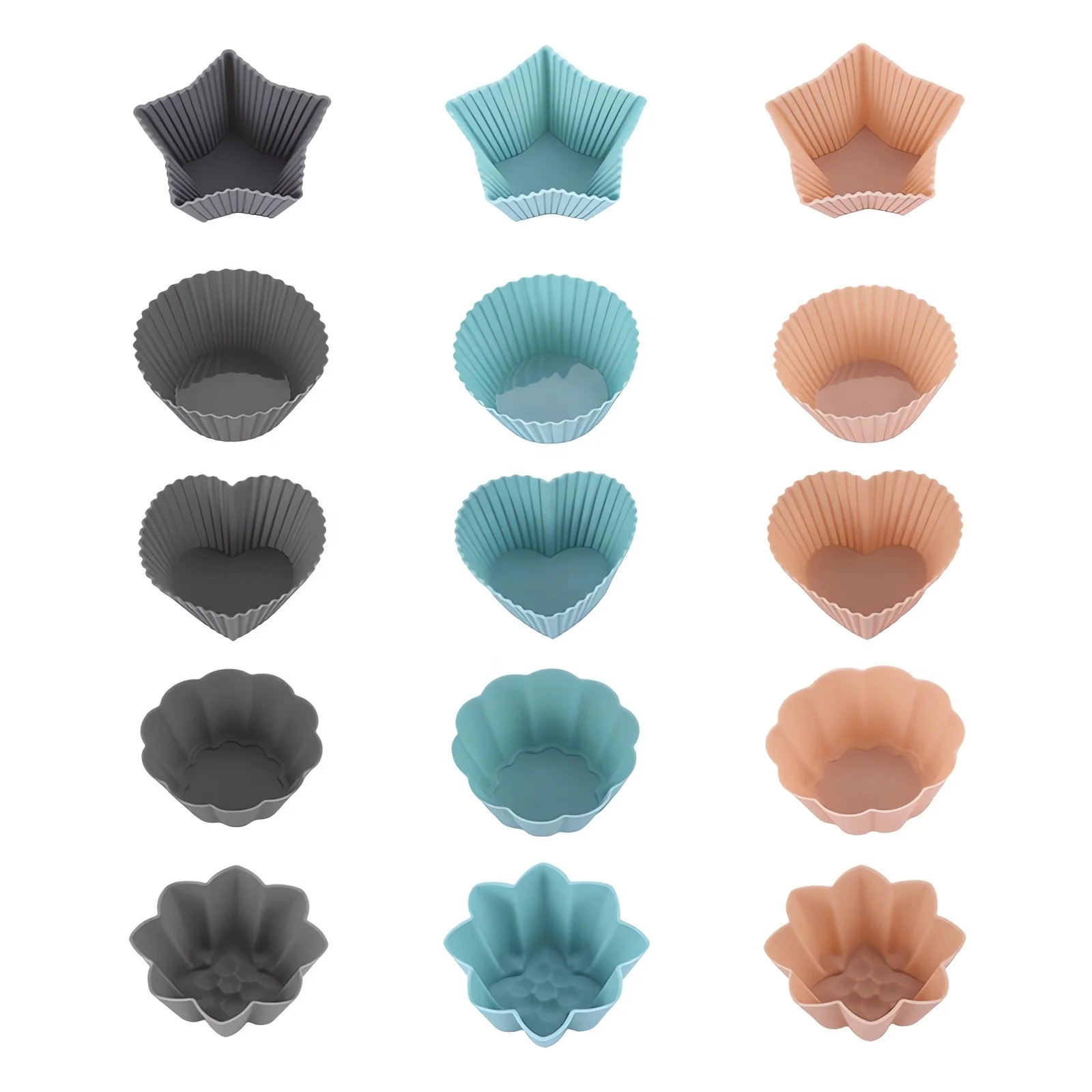 Brand New Silicone Big Muffin Molds Baking Cups Cupcake Moulds Flower Cup Cake Liners