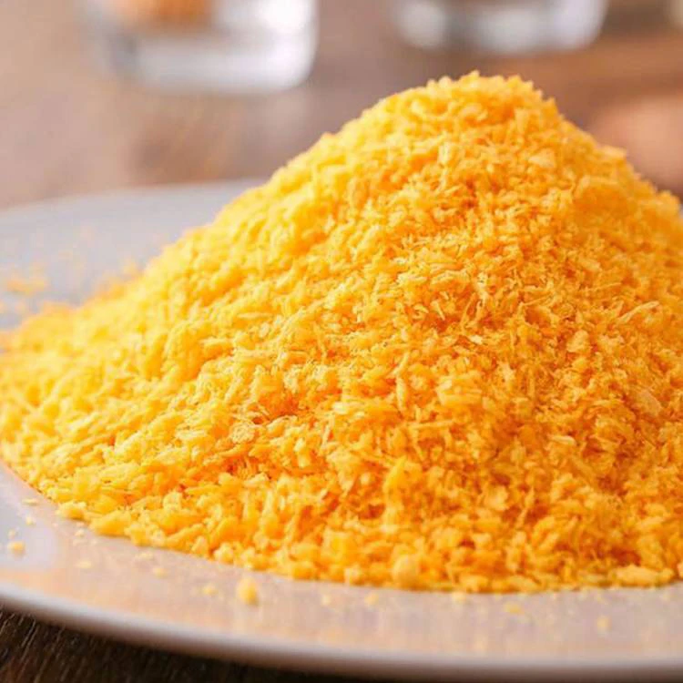 Baked Food Bread Crumbs Panko 5 mm Dried Needle Shape Yellow Breadcrumbs