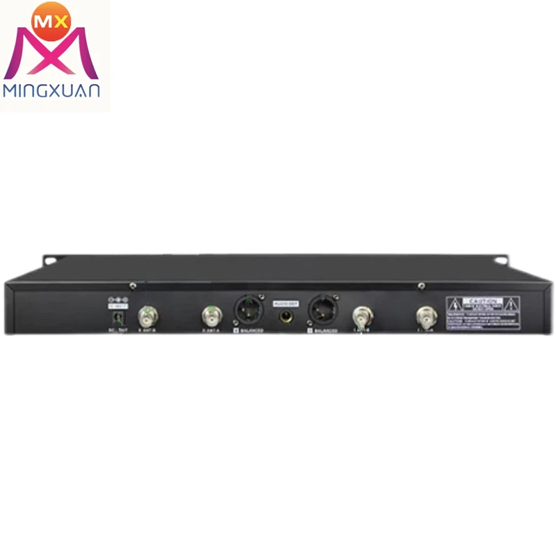 Wireless True Diversity Dual Microphone Uhf Professional Conferences Speeches Black Metal
