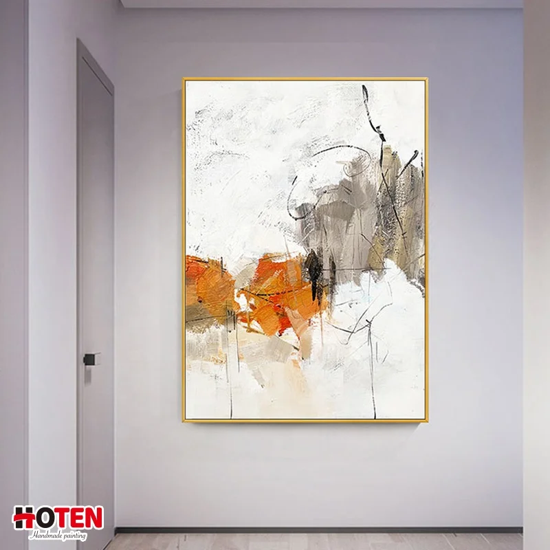 Original Design Handmade Abstract Oil Painting Canvas Scenery Wall Art Home Decoration Frame Mounted Printed Type