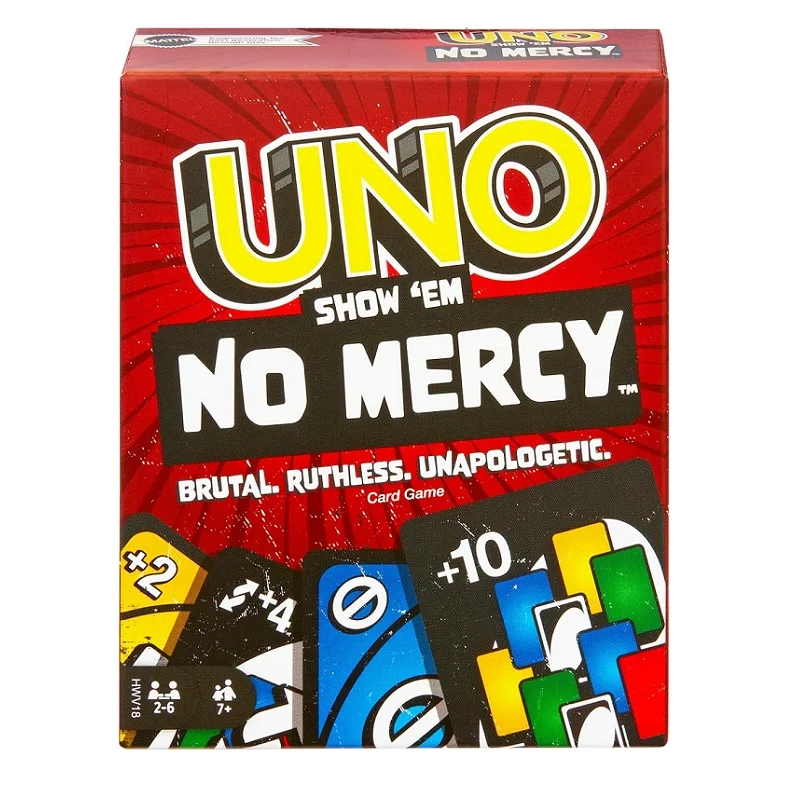 Wholesale Unosd No mercy Board Game Cards FLIP! SHOWEM Fun Playing Toys Birthday Christmas Table Family Party Entertainment Toys