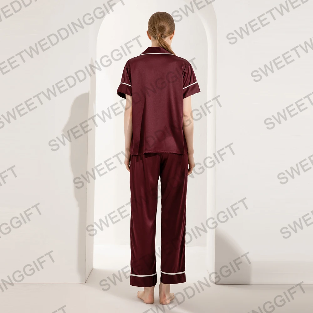 928 Women Satin Pajamas Set