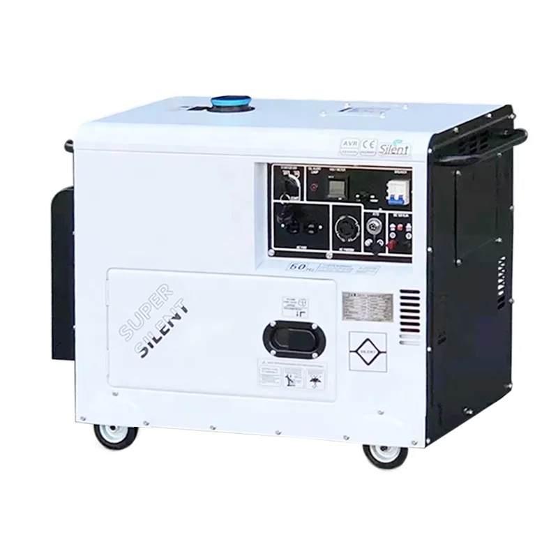 China manufacturer three phase 8kva diesel generator air cooled silent type genset for home