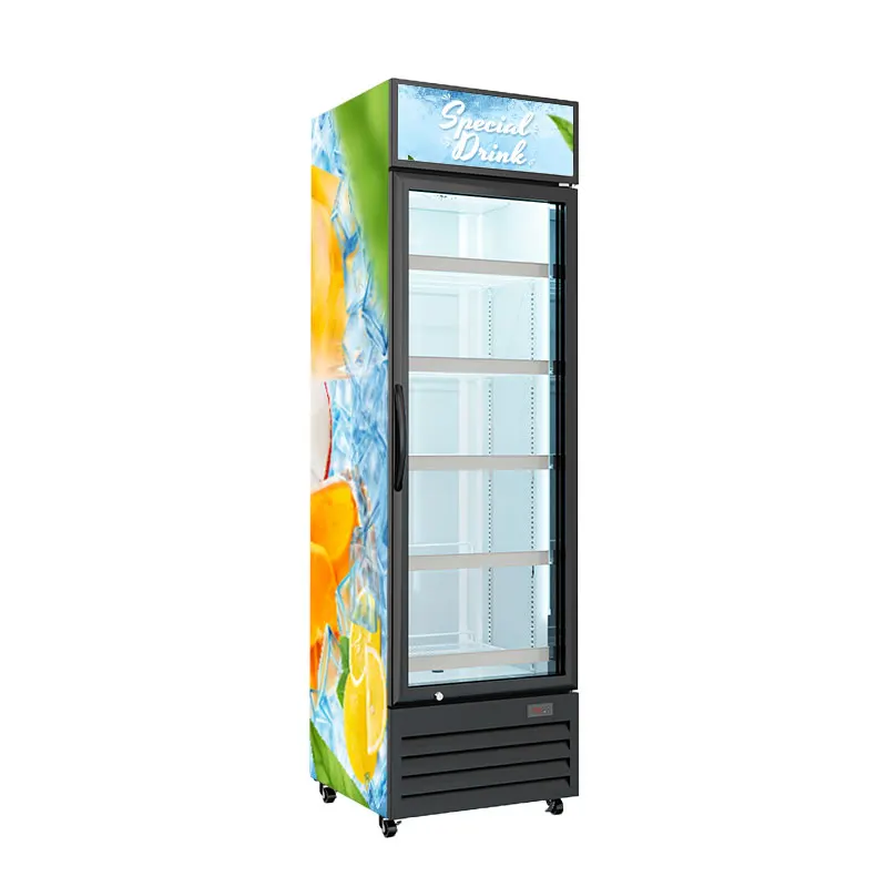 Commercial Supermarket Chiller Factory Price Glass Door Drink Beverage Display Fridge