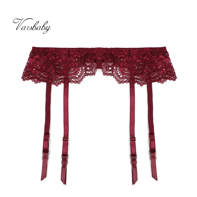 Varsbaby sexy fashion high elasticity floral lace transparent underwear S M L XL garter belt for women