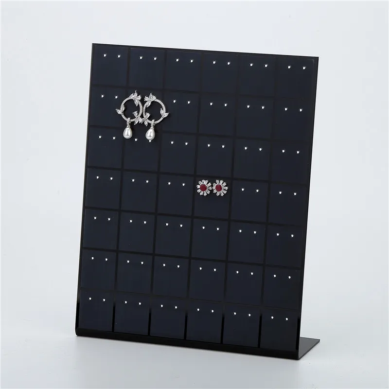 Factory Portable stud Earrings holder L 72 Holes Acrylic jewelry Display Stand for Earrings