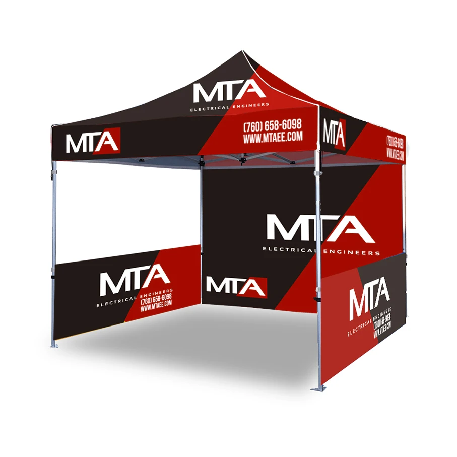 Custom Print 10x10ft Portable Outdoor Exhibition Booth Promotional Trade Show Tent Deluxe Steel Frame Tent For Advertising Event