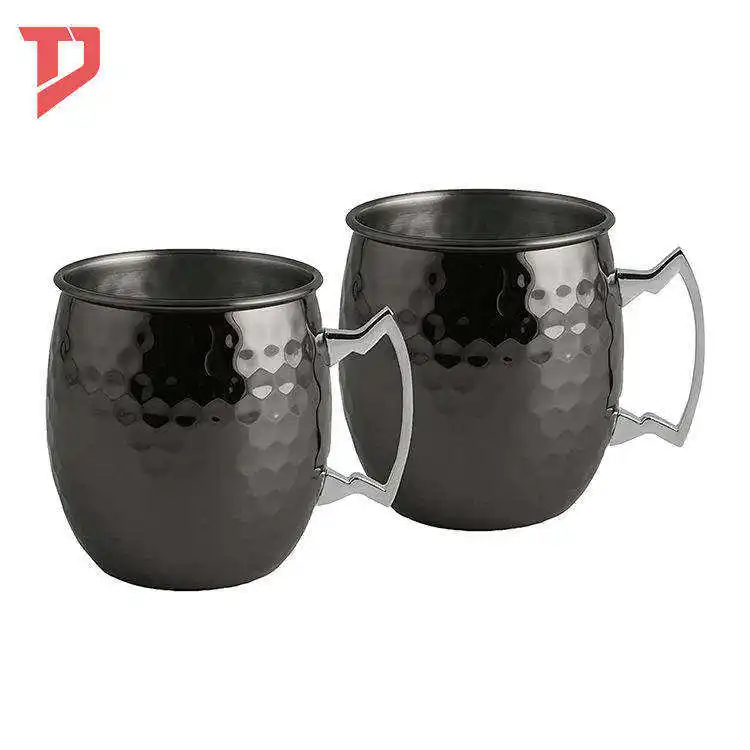 Moscow Mule Copper Mug Stainless Steel Mug Beer Drinking Mug Moscow Hammer Copper Plated Cups Set Moscow Mule Cups