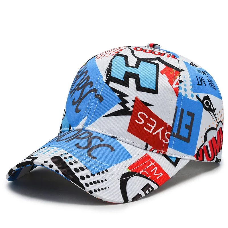 
New trendy printed elements Street trendy hat hip hop poker baseball cap 