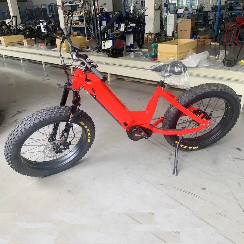 52V Bafang Auto 5 Speeds Belt Drive Step Thru Ebike Mid Motor 1000W Electric Road Hybrid Bike