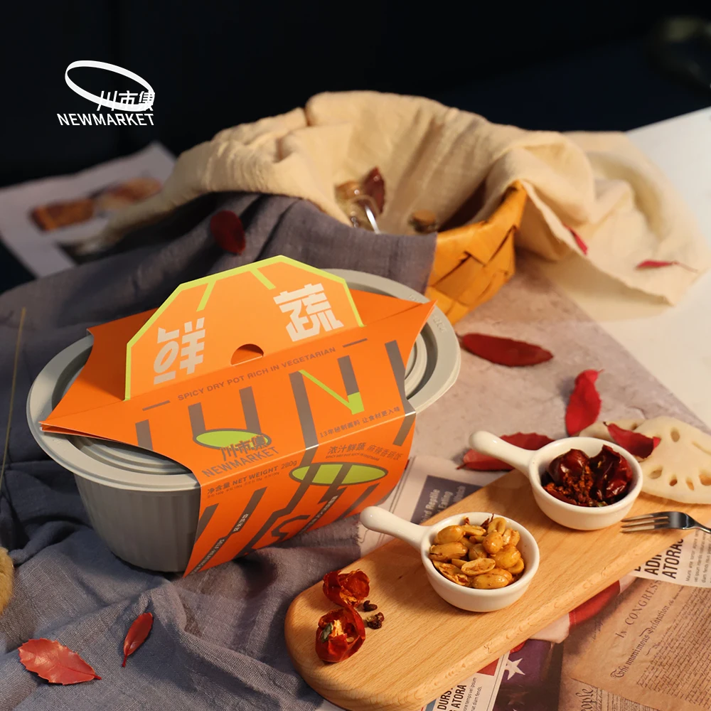 Овощной питательный здоровый Быстросохнущий китайский мгновенный самонагревающийся контейнер для риса