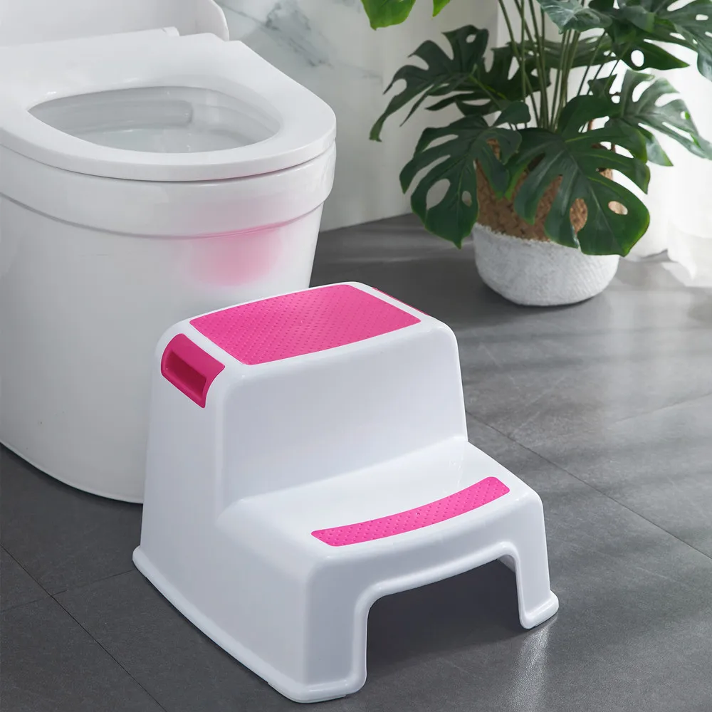 TODDLER DUAL HEIGHT PLASTIC KIDS STEP STOOL FOR POTTY TRAINING