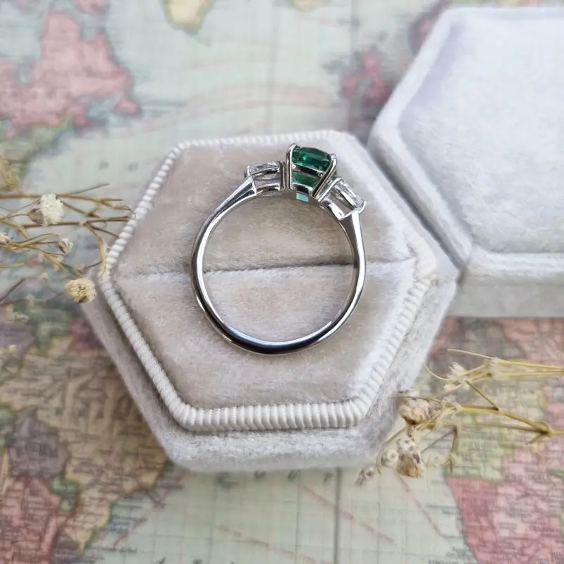 925 sterling silver Engagement Wedding Rings Jewellery, lab created diamond ruby sapphire Emerald Stone rings for women