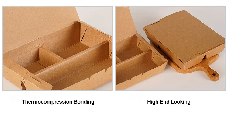 Biodegradable Custom Catering Food Boxes Recycled Paper Food Packaging Take Out Fast Food Packaging Paper Boxes