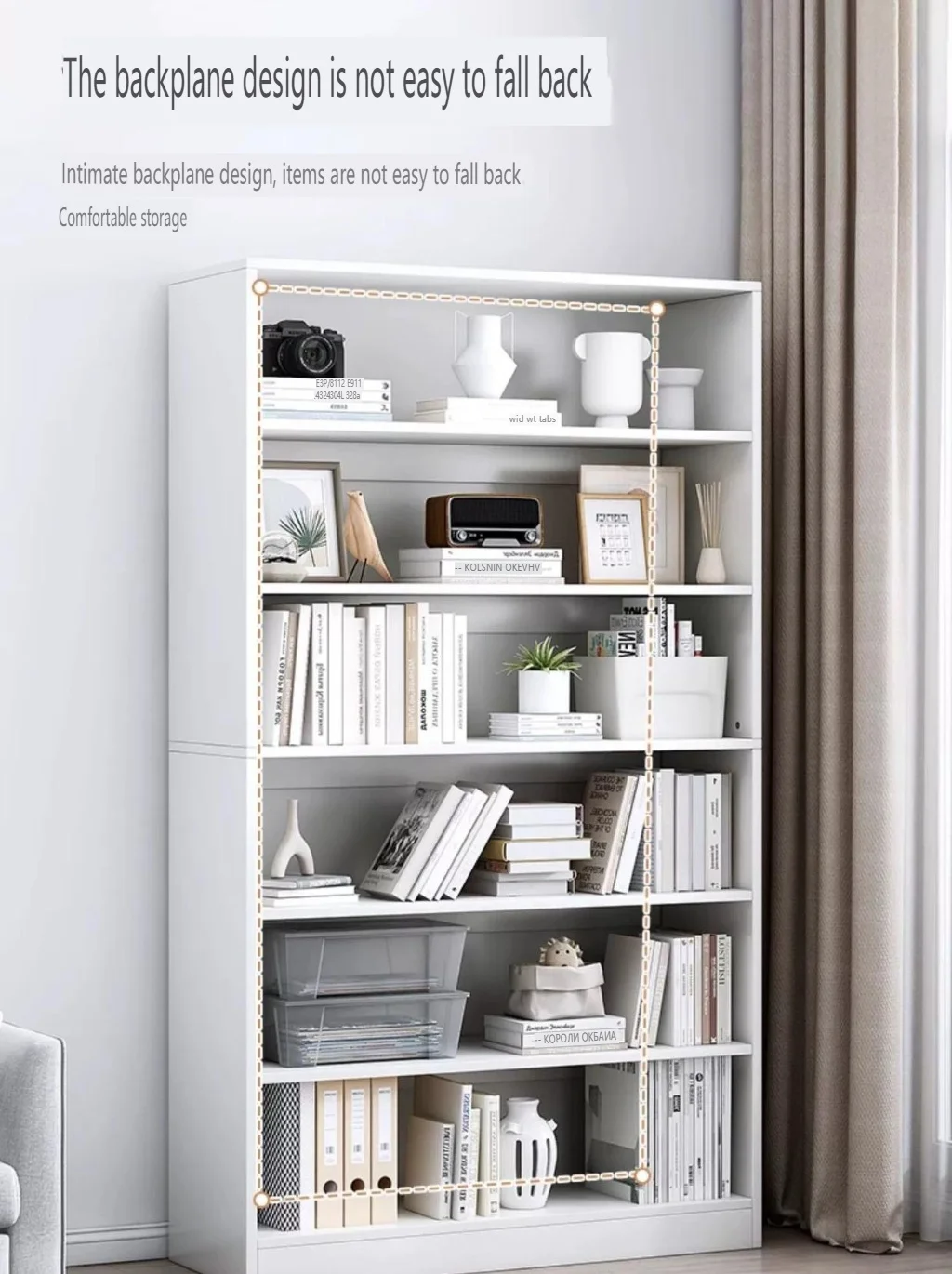 Floor Standing 6-tier Storage Home Furniture Suitable for Home Office Living Rooms & Bedrooms  Library Bookshelf Display Rack