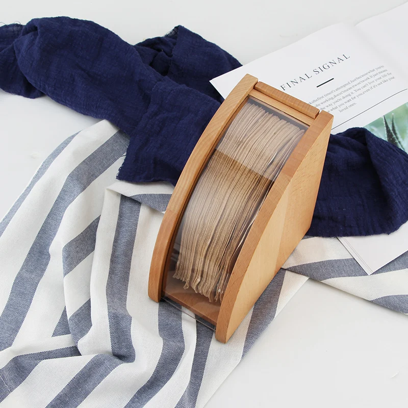 Wooden Hand Drip Coffee Filter Paper Storage Holder Rack filter paper storage rack wood