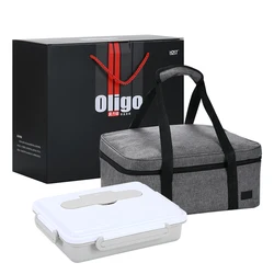 Stainless Steel Rectangular Divided Plates Tray 5 Sections Dinner Plates for Adults ,Kids, Campers