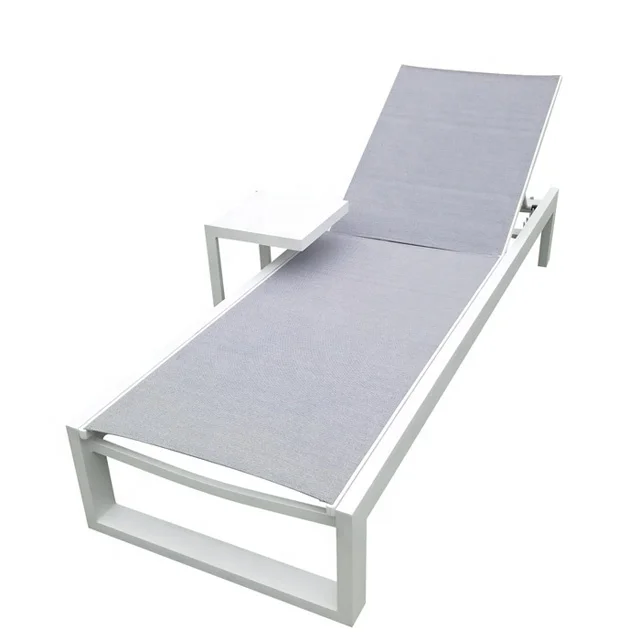 Patio Aluminum Beach Furniture Sun Lounger Chaise Outdoor Light Blue Swimming Pool Chairs Garden Lounge