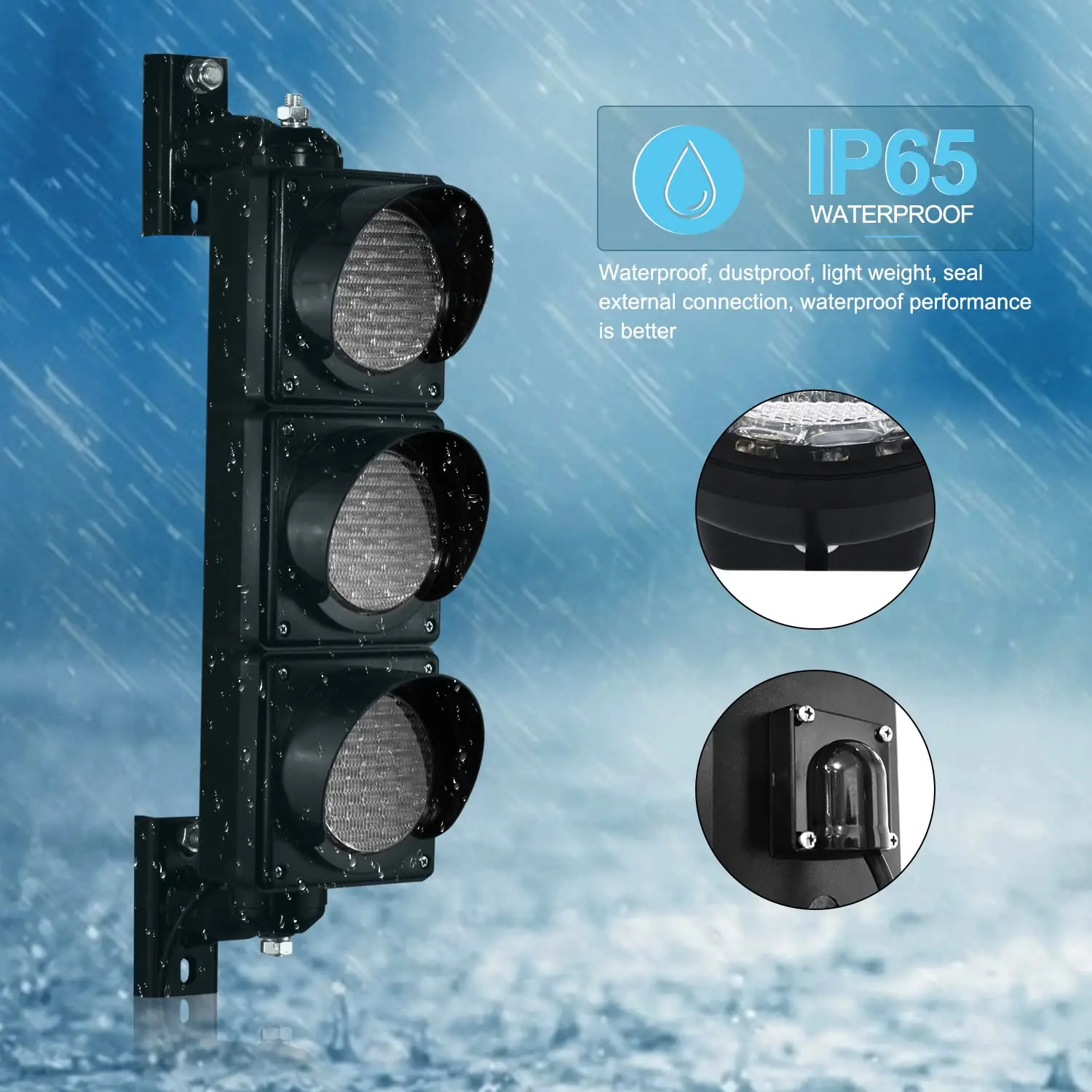 Пользовательские наружные AC85-265V(4 дюйма) светофор красный желтый зеленый светодиодный