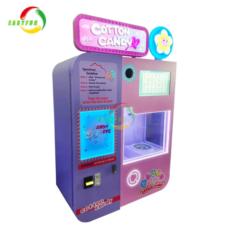 Easyfun 24-часовой полностью автоматический автомат с сахарной ватой