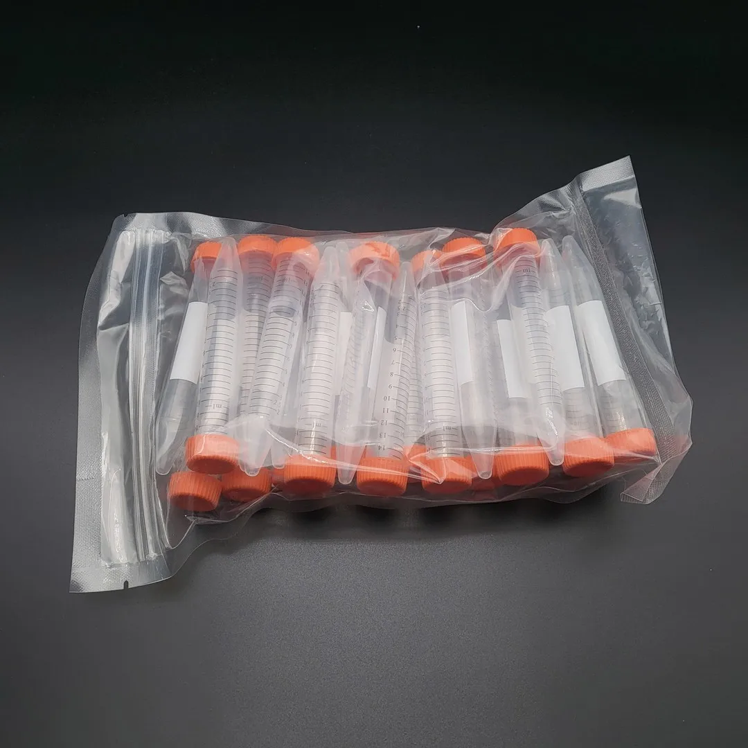 15ml   Clear PP Material Conical Bottom Centrifuge Tube with Screw lid