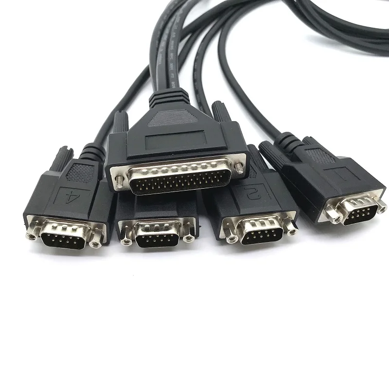 4 порта RS-232/422/485 доска db9 для db 44 мульти кабель