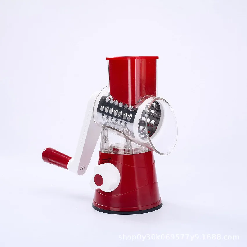 3-in1 Kitchen Spinning Rotating Countertop Vegetable Fruits Slicer Chopper with 3 Stainless Steel blades