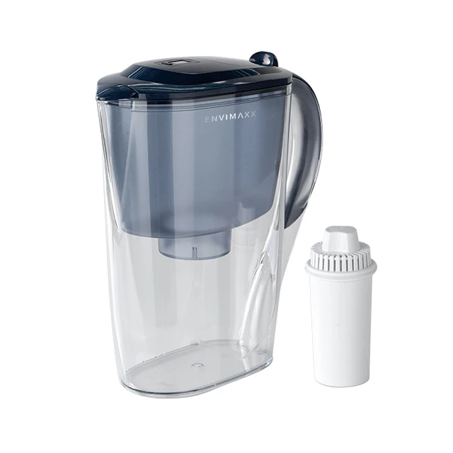 Portable 6 cups standard everyday water filter pitcher 2.6L drinking water filter pitcher jug