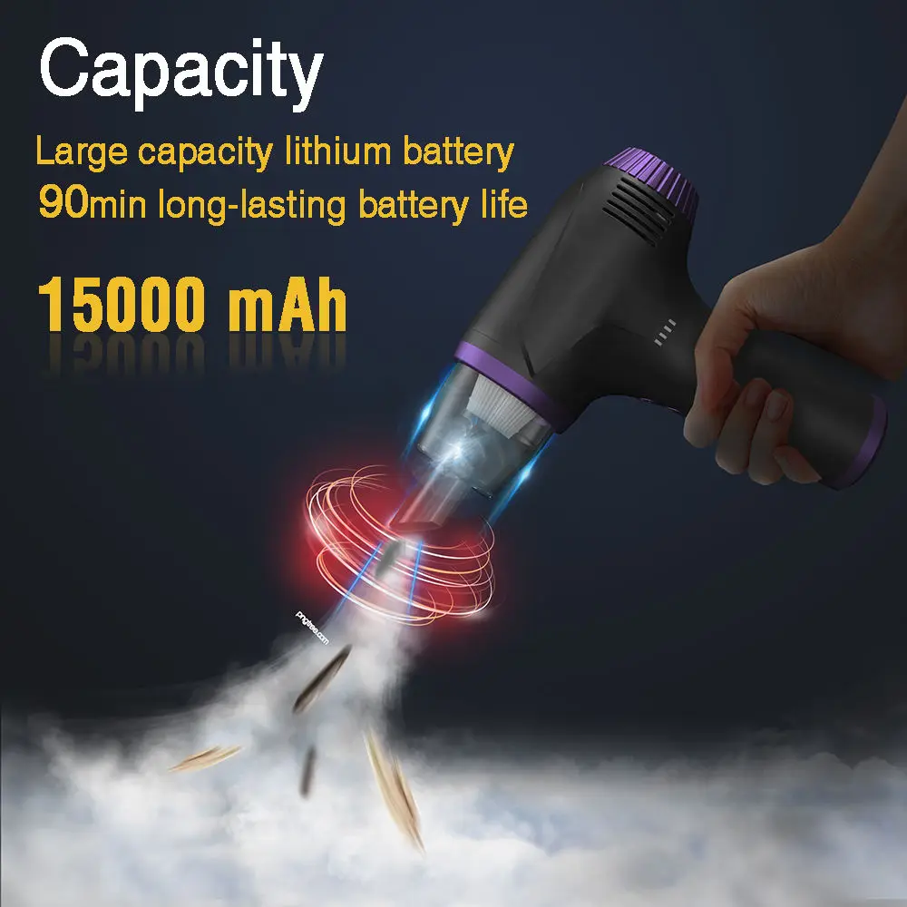 Car Vacuum Cleaner Air Blower Duster 2 In 1 Handheld Electric Cordless Mini Portable Car Vacuum Cleaner Air Blower For Car