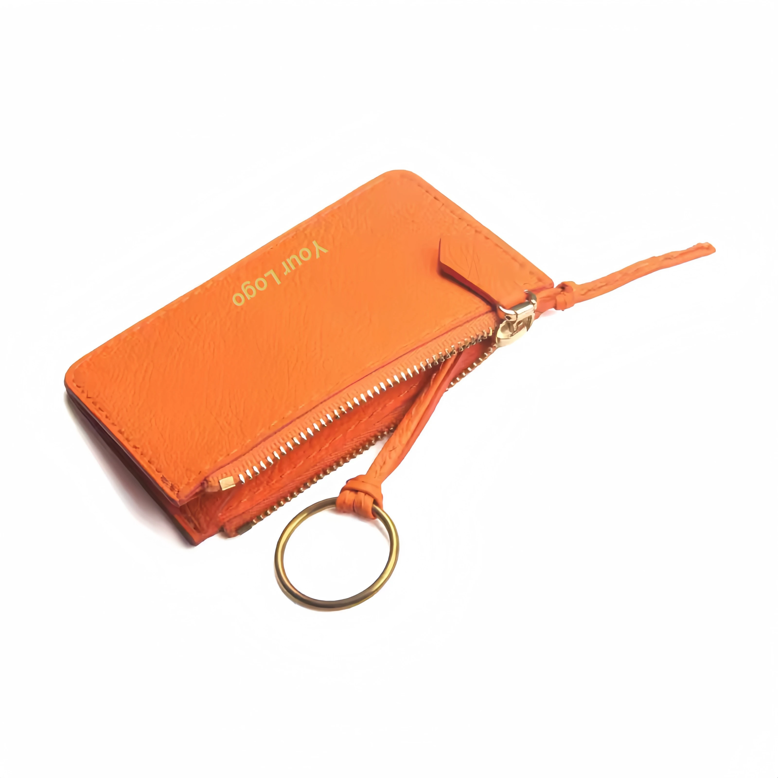 Mini Carteras Luxury Designer Genuine Leather Men Women Vintage Mini Zipper Zip Key Holder Coin Cash Money Pouch Wallet Purse