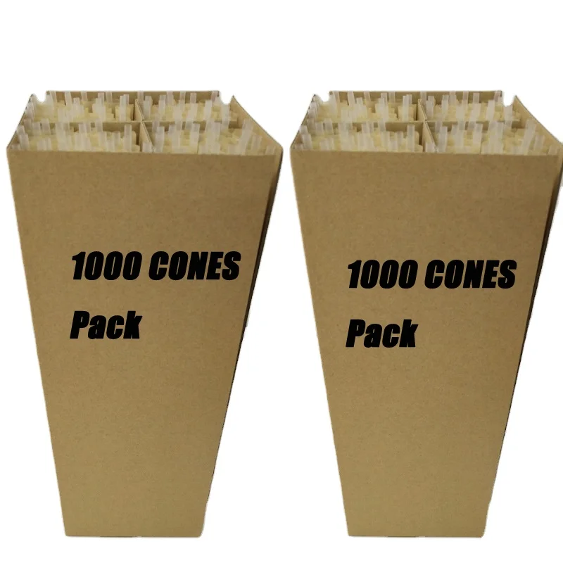 Custom logo Best price factory Pre Classic King Size Roll Brown Natural Cone with Tips Paper Box