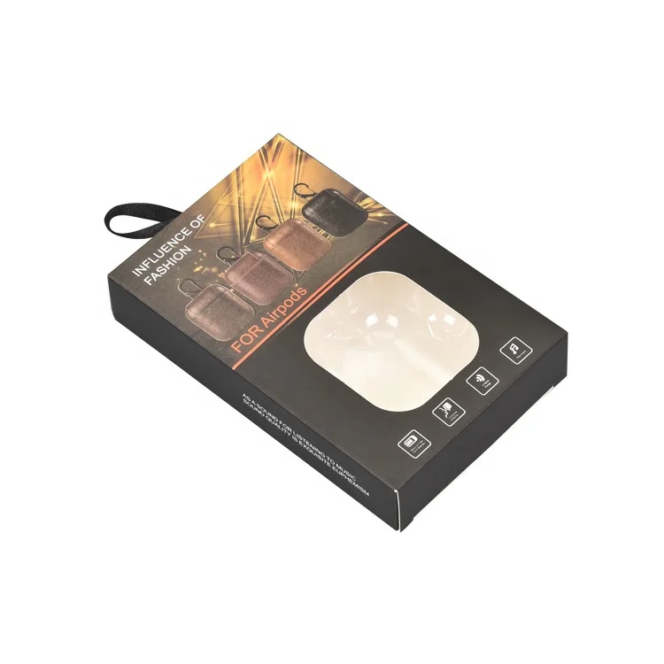 Custom design earphone box printing service, box with clear window, hanging packaging box