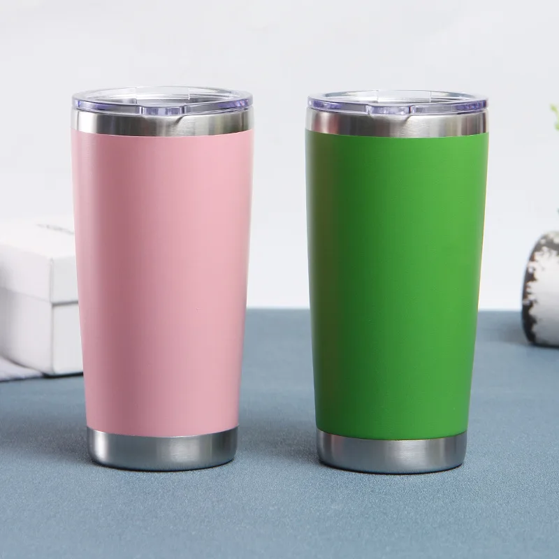 Bistro Coffee Mug 16 Oz Branded Cups And Flasks Vaccum Flask 2 Side Cup Reusable With Straw Emojis Silicone Bands For