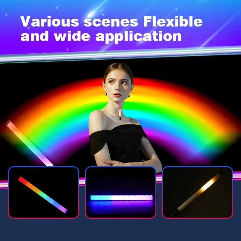 Manbily Handheld Rgb Led  Live Stream Wand Light Ls-650 Rgb Led Tube Video Light Stick For Photography Studio