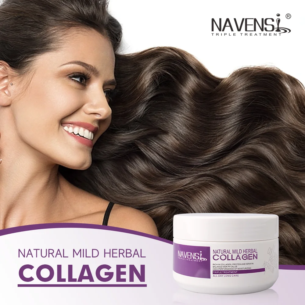 Navensi Professional Custom Made Best Natural Mild Herbal Collagen Repair Deep Moisturizing Hair Mask For All Hair Type