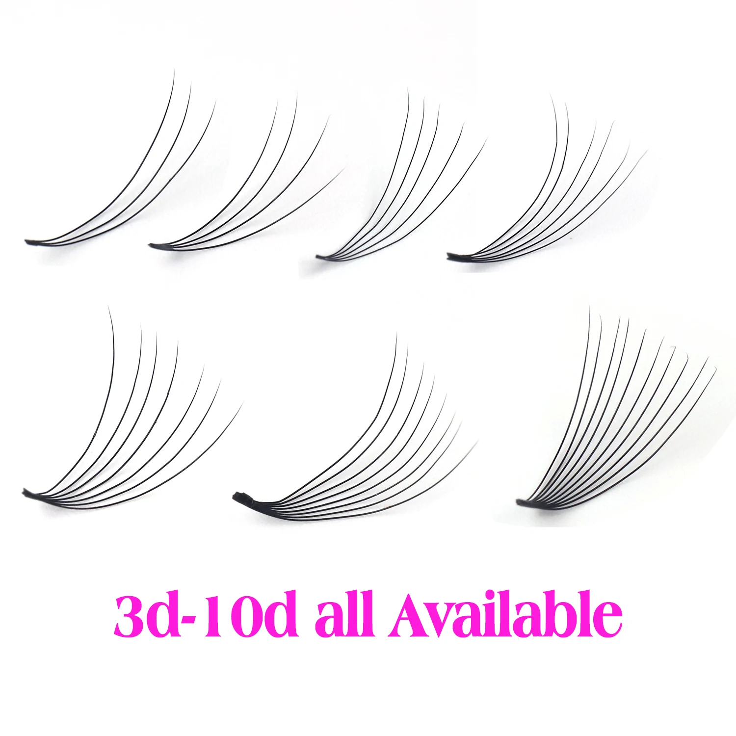 Eyelash Extension Premade Volume Fans 3d 4d 5d 6d 0.05 Lash Tray Premade Pre Made Long Stem Lash Extension Fans