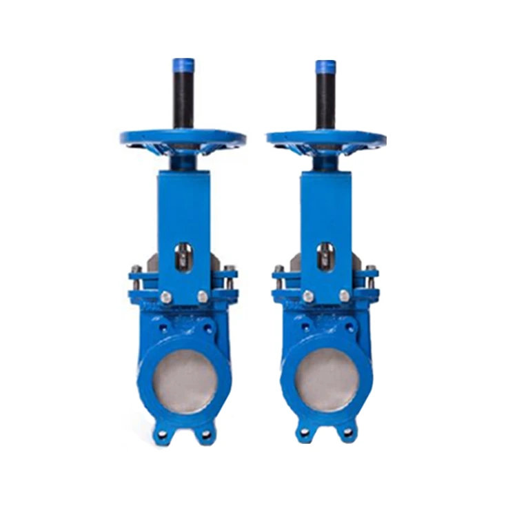PN10 Bear Gear Wafer Knife Gate Valve 10 inch through conduit lug type Factory direct sales