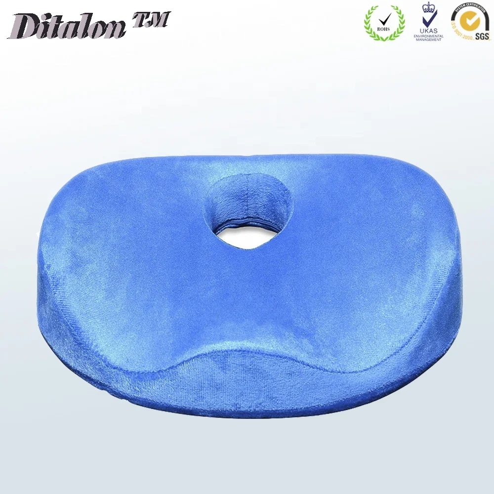 HotSale Mesh Cover Anti Slip Bottom Coccyx Orthopedic Office chair pad or Outdoor Wheelchair Car Memory Foam Seat Cushion