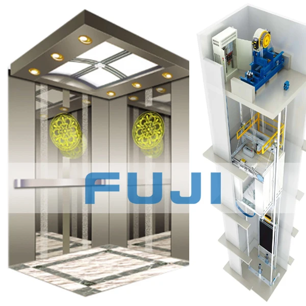 FUJI Custom cabin lift passenger elevator for shopping center