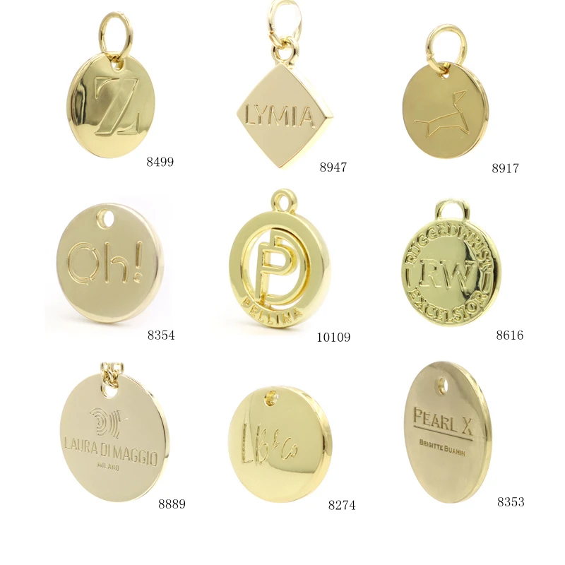 Handbag Hardware Metal Brand Name Charm Pendant Letter Logo Tag for Jewelry Making Bag Accessories