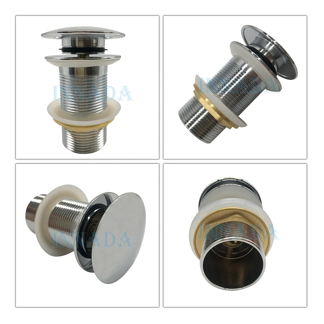 ND519 Gun Black PVD  Glass Basin Drainer, Watermark Brass Mushroom Gun Metal PVD  Drainer Bathroom waste Pop up waste Push Up