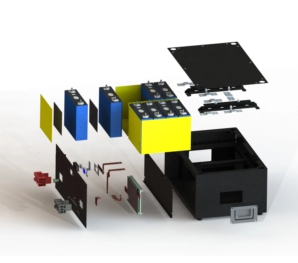 25.6v 280ah diy box 24 volt battery casings lifepo battery case 24v lifepo4 battery case with 8s box stack type without cells