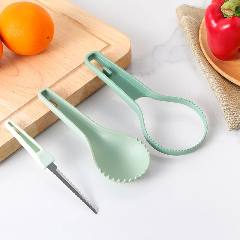 Halloween pumpkin carving tool three in one melon and fruit&vegetable separator fruit carving tools
