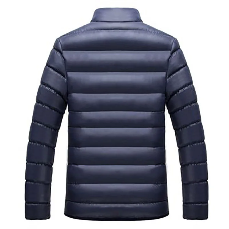 JACKETOWN Customized Winter Jacket Mens 2022 Cotton Padded Warm Thick Jacket Stand Collar Male Solid Parka Coat Sale 5XL