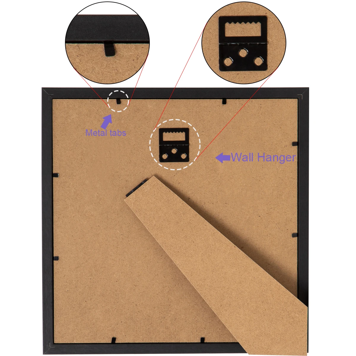 High Quality Creative Custom Lego Photo Frame Black Lego Shadow Box Wood Lego Brick Photo Frame With Particle Board
