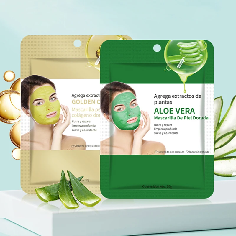 Wholesale Plant Extract Cleaning Mud Cream Mask Private Label Moisturizing Aloe Vera Golden Collagen Face Clay Mud Mask