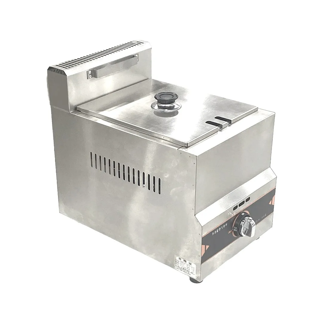 Electronic Ignition Single Bowl Commercial Deep Fryer CNG/LPG Gas for Use