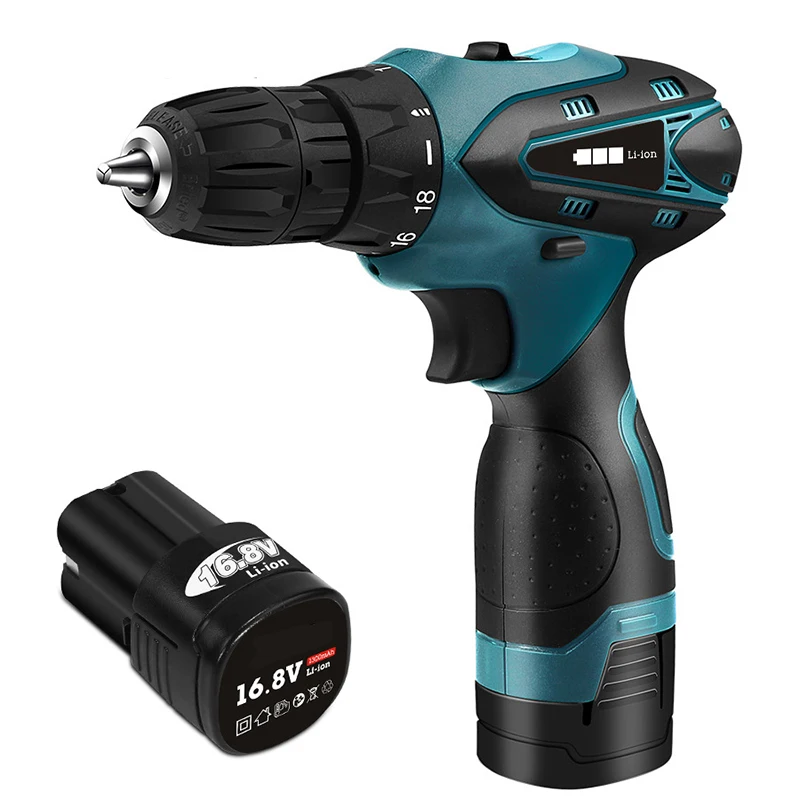 Cordless Electric Drills Portable Hand Held Lithium Battery Tools Set Mini Drill Machine Power Drills Kit DIY Brushless Motor
