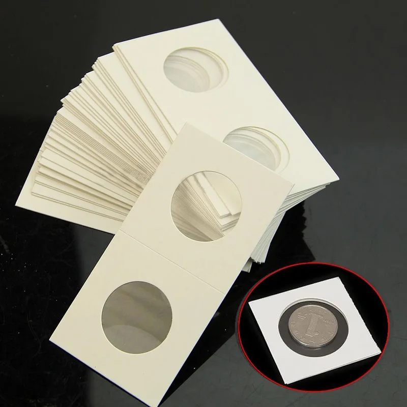 
Factory direct high quality coin cardboard polyester film flip holder cardboard coin 